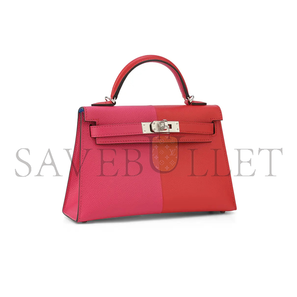 HERMÈS MASTER MINI KELLY II RED IN LEATHER EPSOM THREE COLOR COMBINATIONS (19*12*5.5cm) 